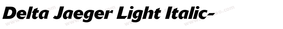Delta Jaeger Light Italic字体转换